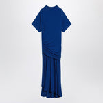 Ferragamo Long blue dress with draping 0782523VI/R_FERRA-KB_102