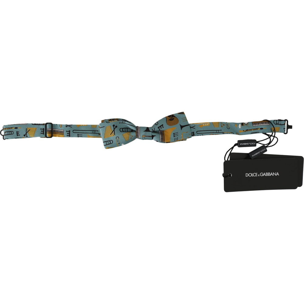 Dolce & Gabbana Mint Green Jazz Club Adjustable Neck Papillon Bow Tie FT1015