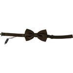 Dolce & Gabbana Brown Polka Dots Silk Adjustable Neck Papillon Men Bow Tie FT1047