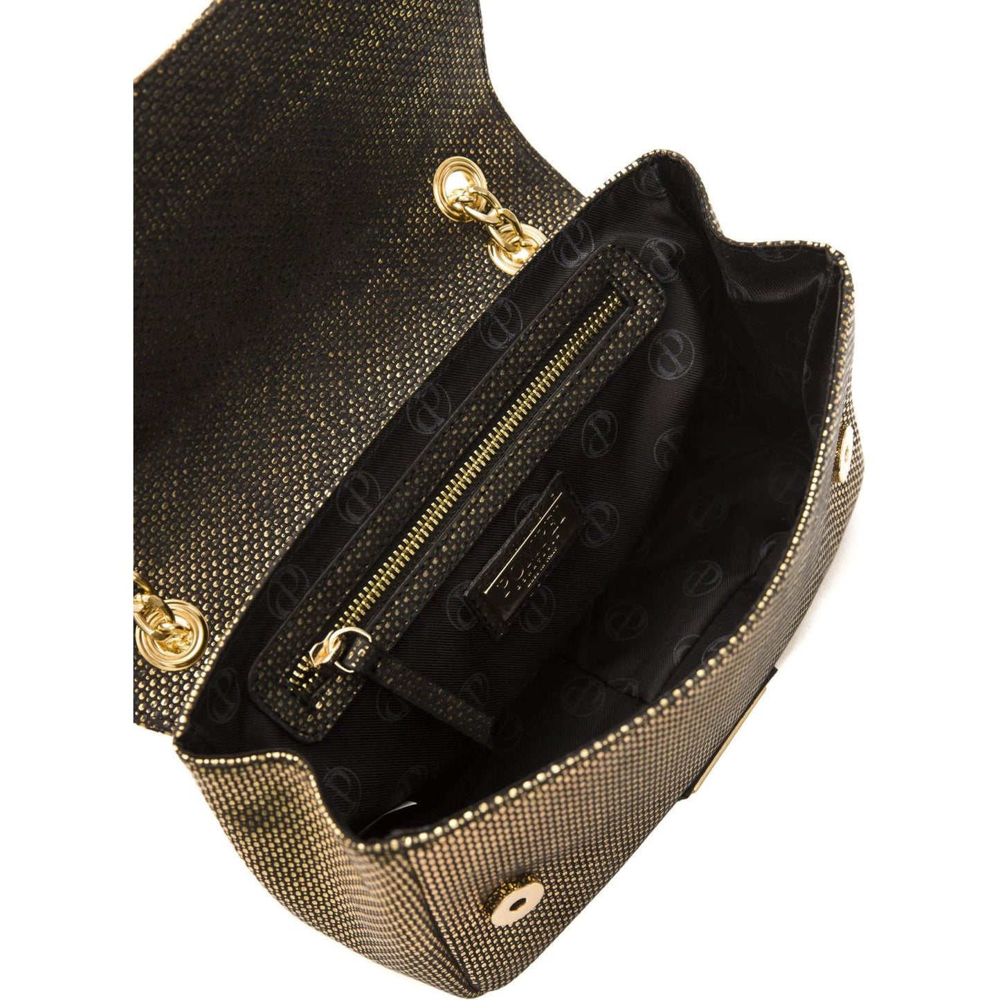 Pompei Donatella Black Leather Women Crossbody Bag Pompei Donatella Black