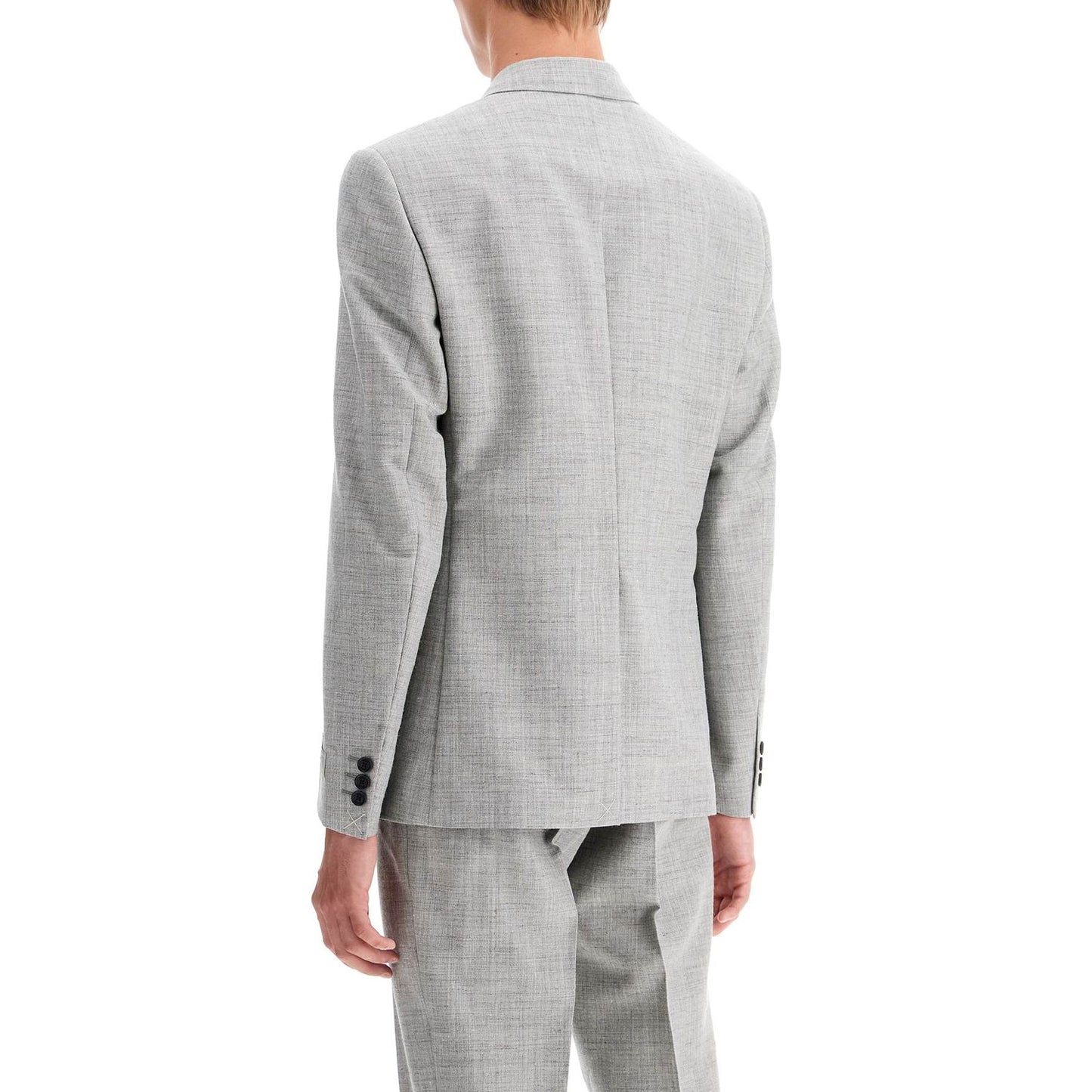 Versace double-breasted wool blend blazer Jackets Versace Gray