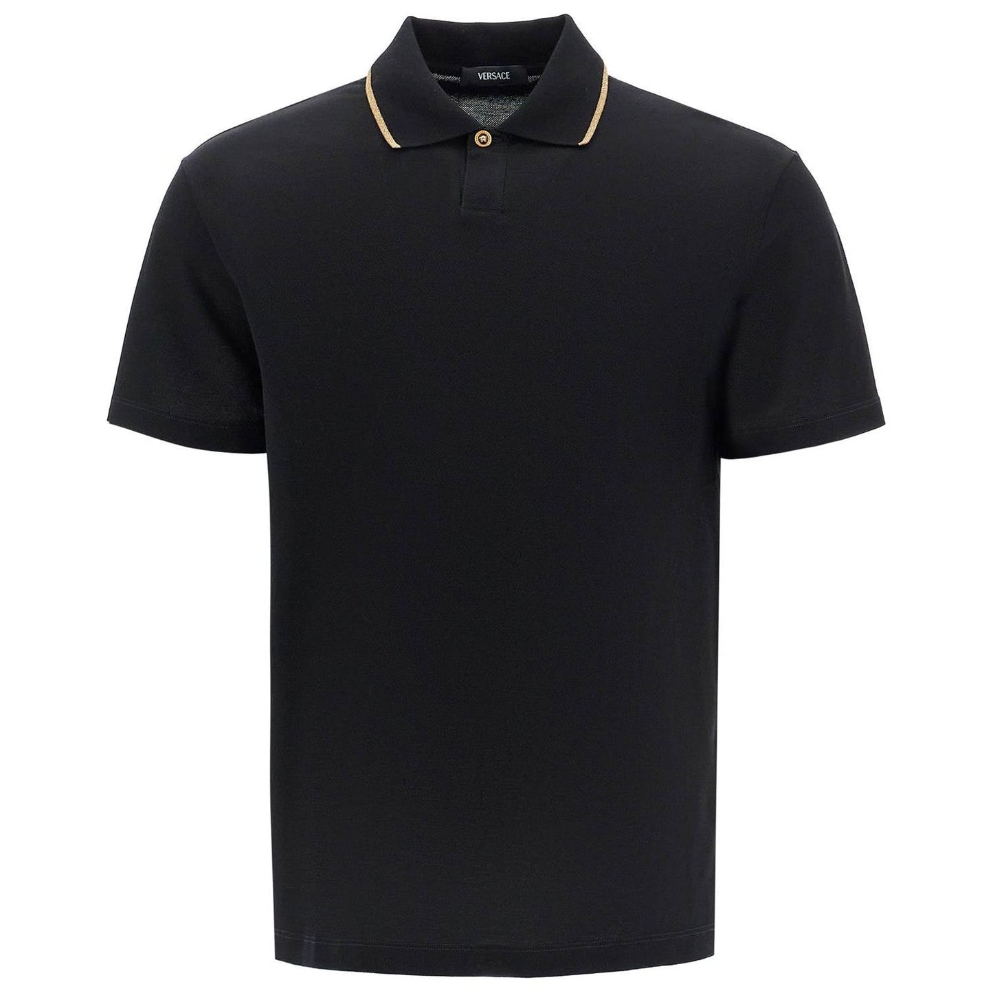 Versace cotton piquã© polo shirt Topwear Versace Black