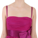 Dolce & Gabbana Fuchsia Pink Bow Silk Sleeveless Dress DR1684-38