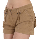 PLEIN SUD Brown Mid Waist 100% Cotton Mini Shorts PAN70244-38