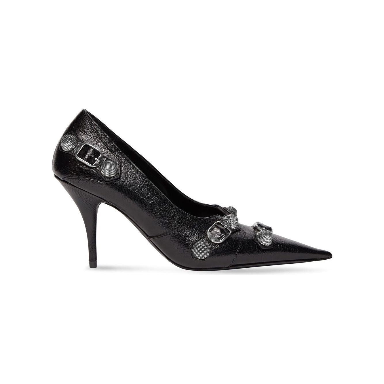 Balenciaga Cagole 90MM cracked heel pumps High Heel Balenciaga Dark Slate Gray