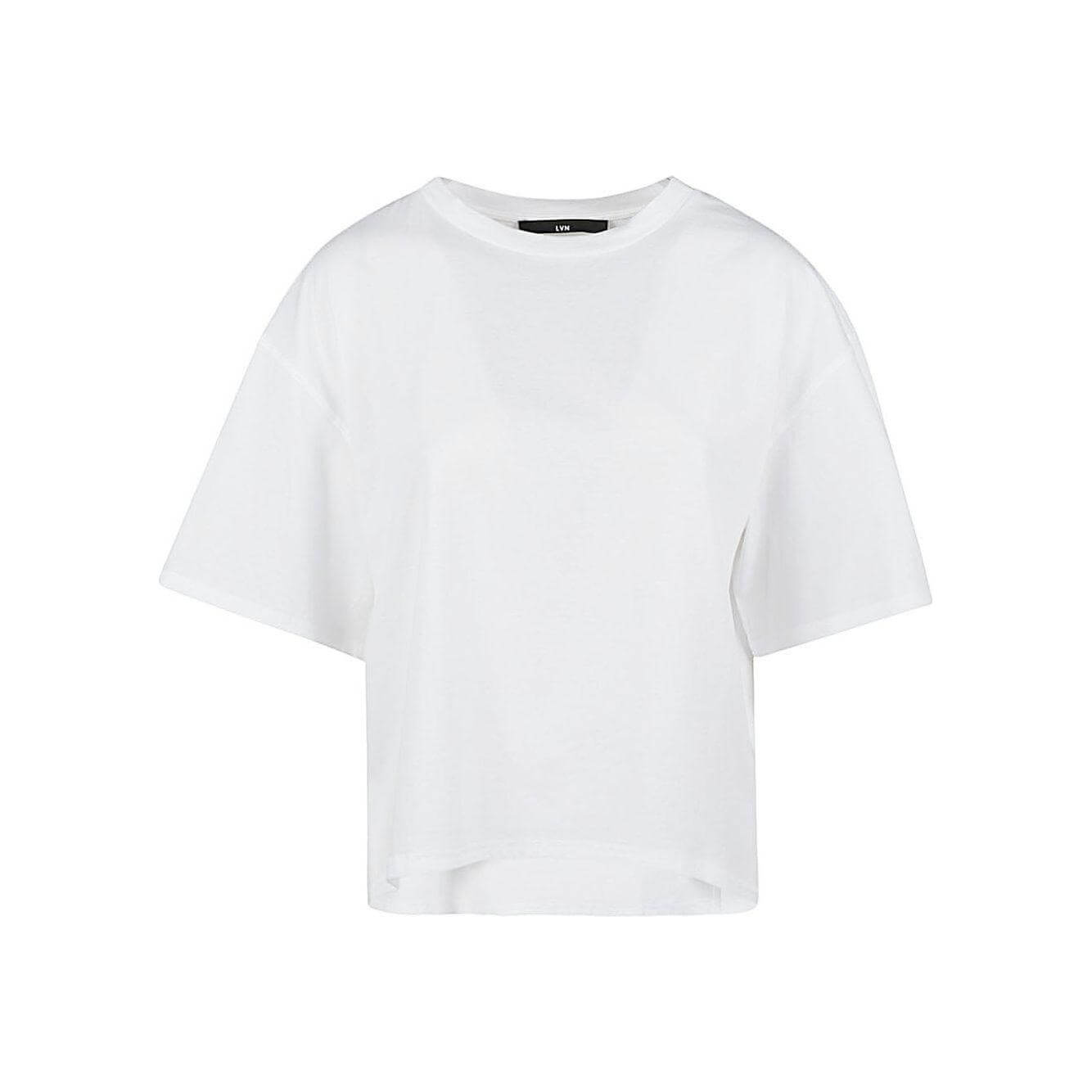 Liviana Conti oversized white cotton t-shirt, g.collo rete design, fits true to size for casual chic look, women's fashion top