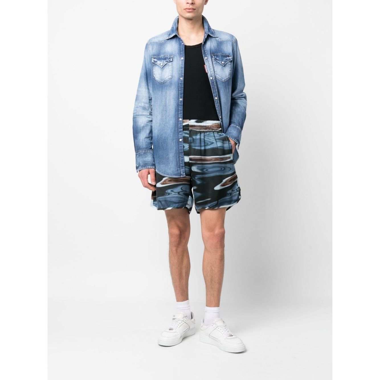 BLUE SKY INN Shorts Clear Blue BS2203ST011PRINTNHT