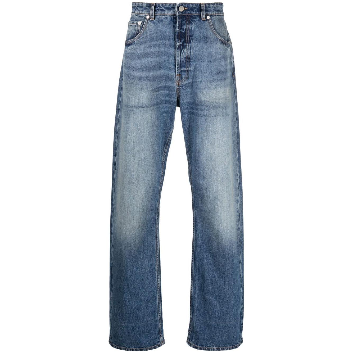 Missoni stonewashed denim jeans in blue with straight leg and classic five-pocket design