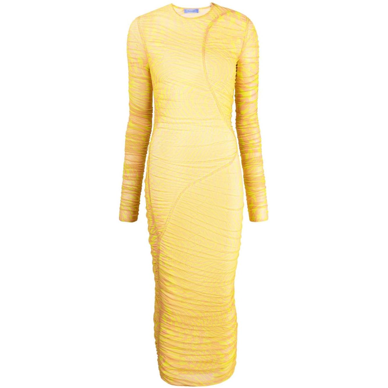 MUGLER Dresses Green Dresses Mugler Light Goldenrod