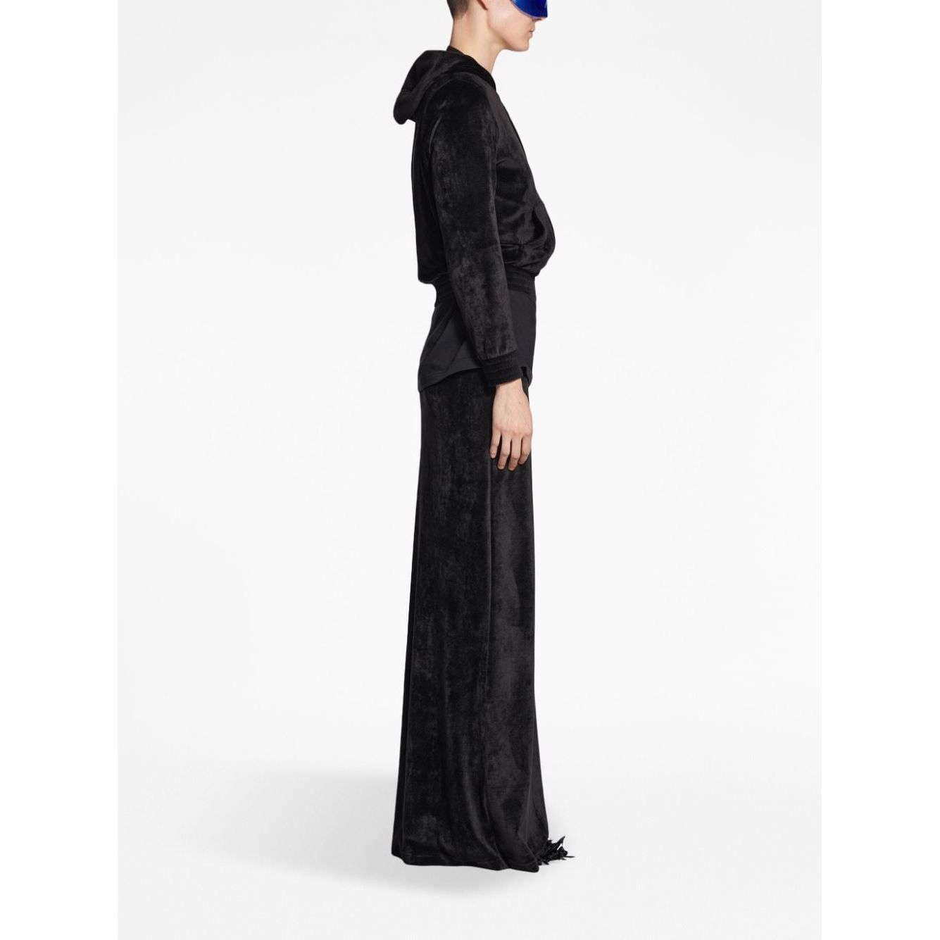 Balenciaga velvet-effect high-waisted skirt Skirts Balenciaga White Smoke
