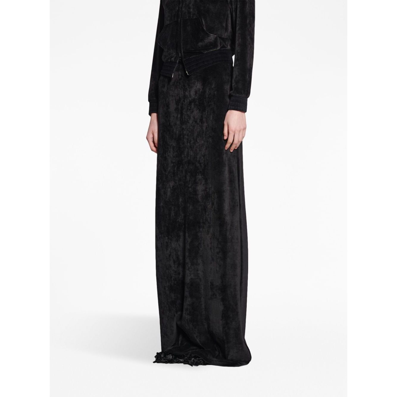 Balenciaga velvet-effect high-waisted skirt Skirts Balenciaga White Smoke