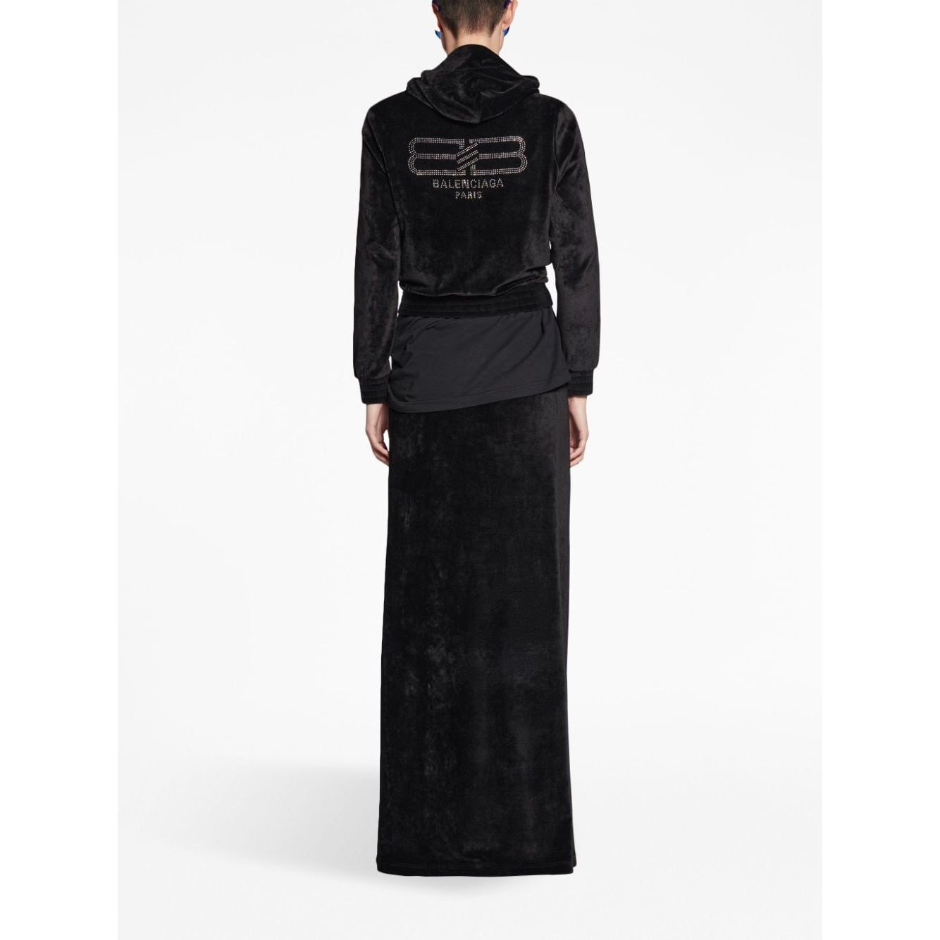 Balenciaga velvet-effect high-waisted skirt Skirts Balenciaga White Smoke
