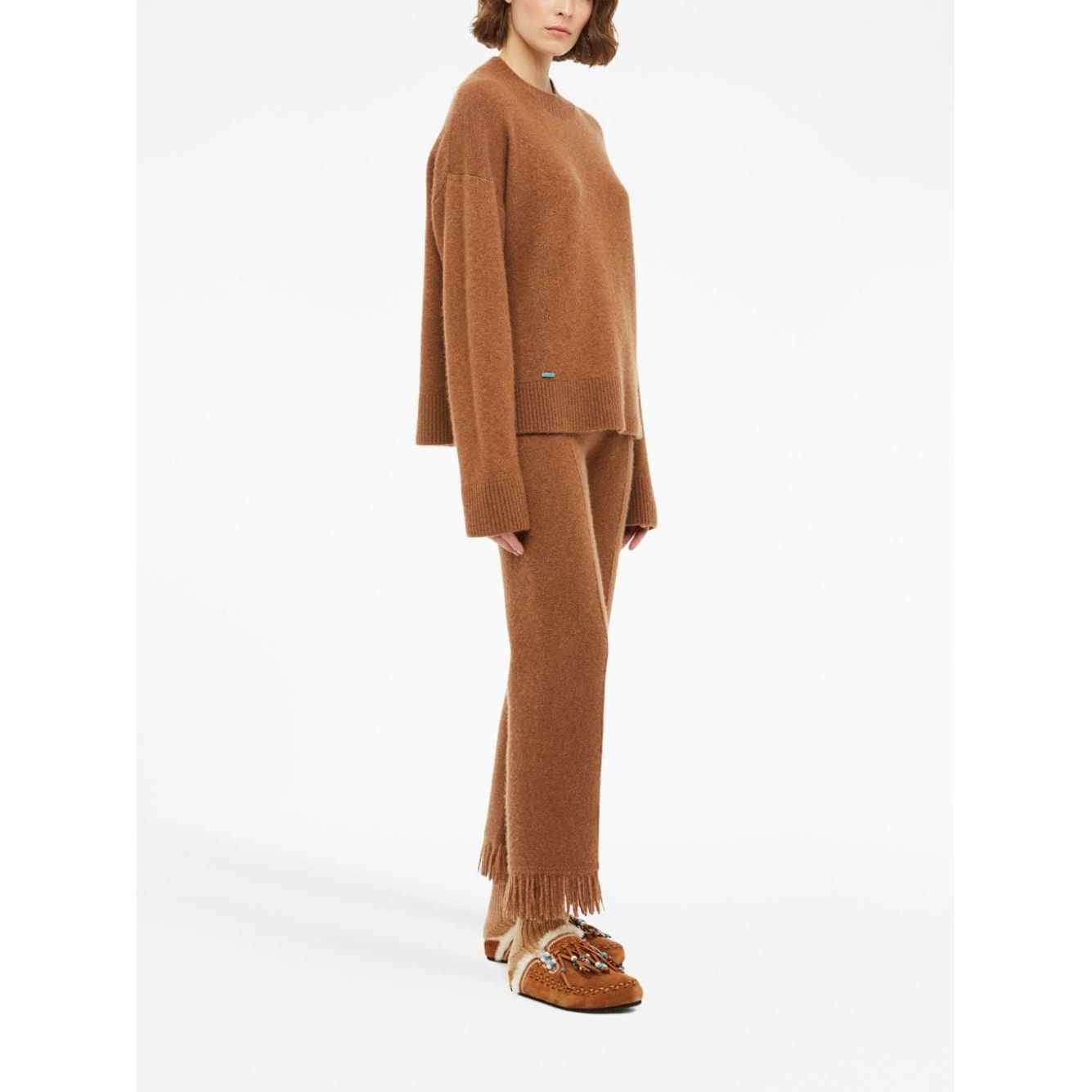 Alanui Sweaters Brown Topwear Alanui White Smoke