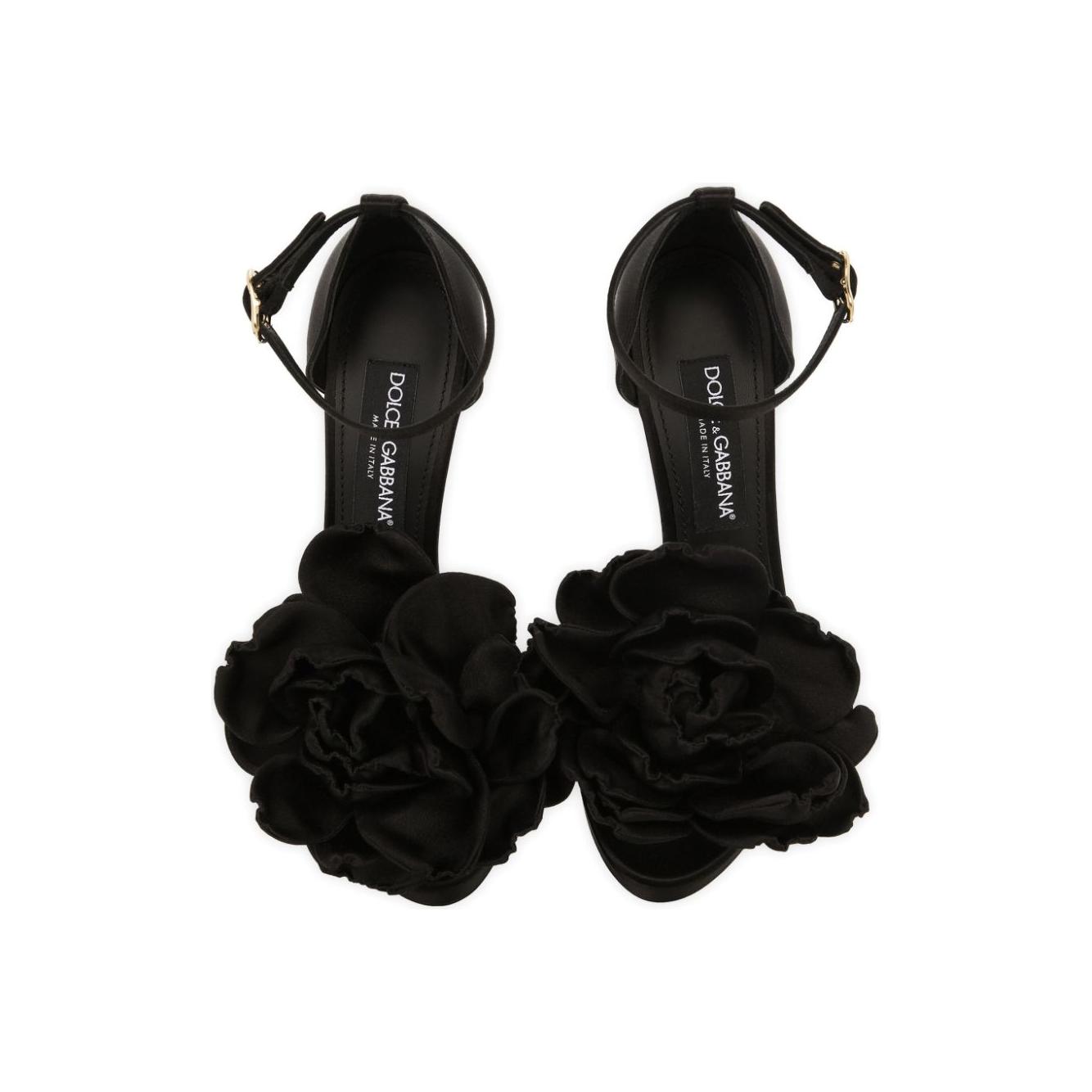 Dolce & Gabbana Keira 105mm flower appliqué sandals