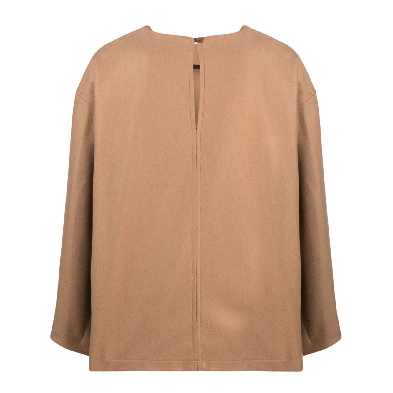 Erika Cavallini Semi-Couture Top Camel Topwear