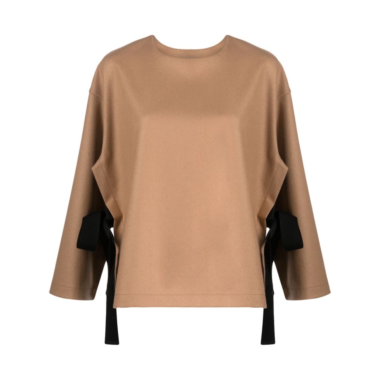 Erika Cavallini Semi-Couture Top Camel Topwear