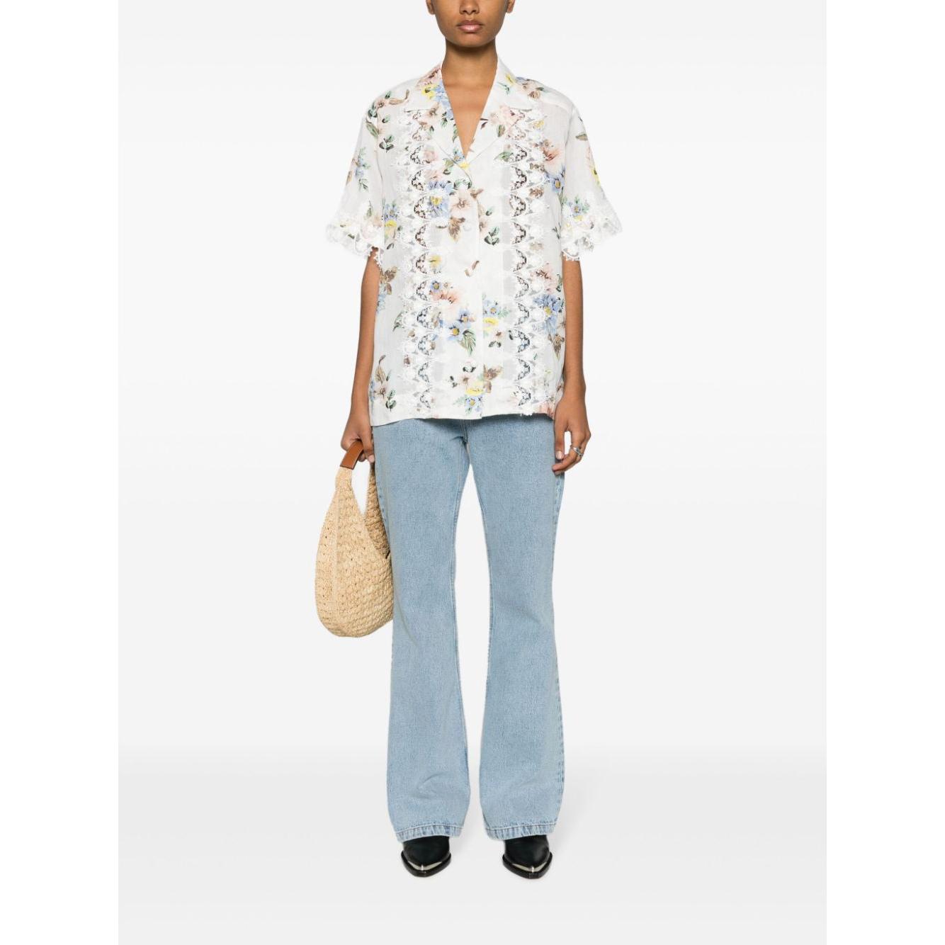 Zimmermann Shirts Blue Shirts Zimmermann White Smoke