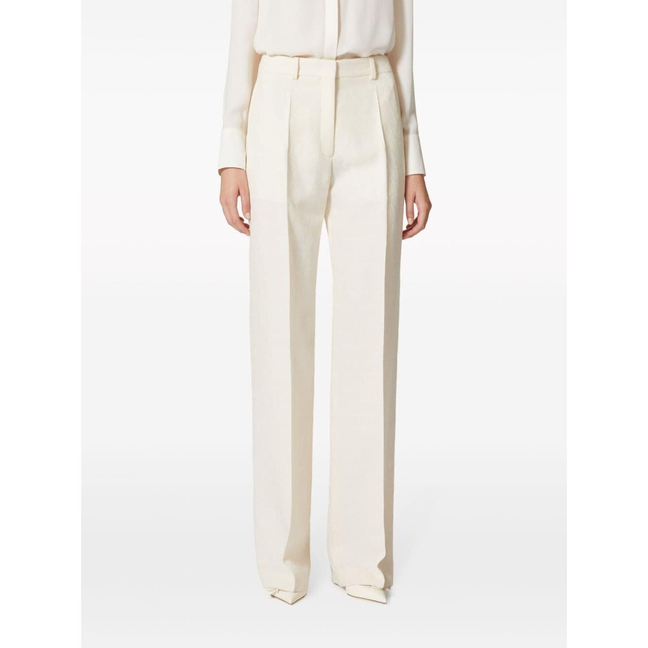 Valentino Trousers White Trousers Valentino White Smoke