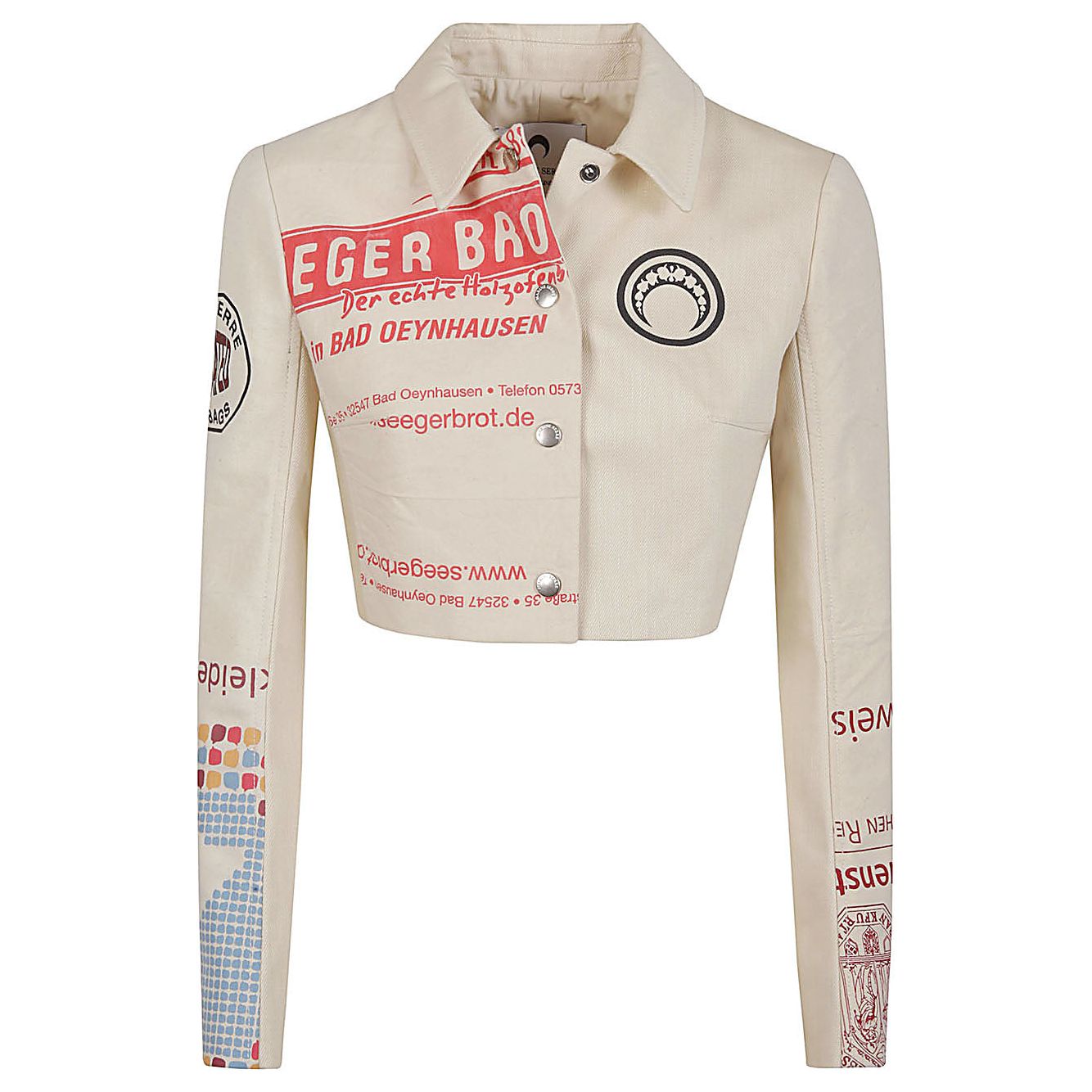 MARINE SERRE Jackets White Jackets Marine Serre Gray