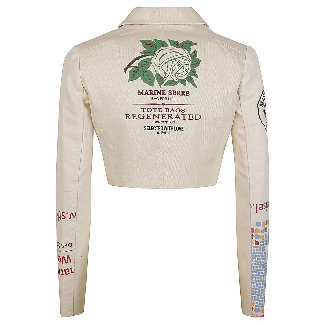 MARINE SERRE Jackets White Jackets Marine Serre Light Gray