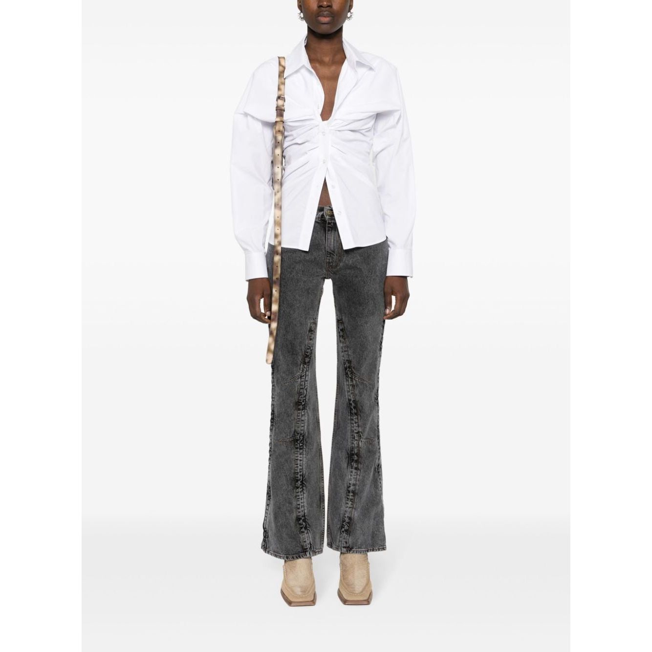Y/PROJECT Jeans Black Jeans Y/Project White Smoke