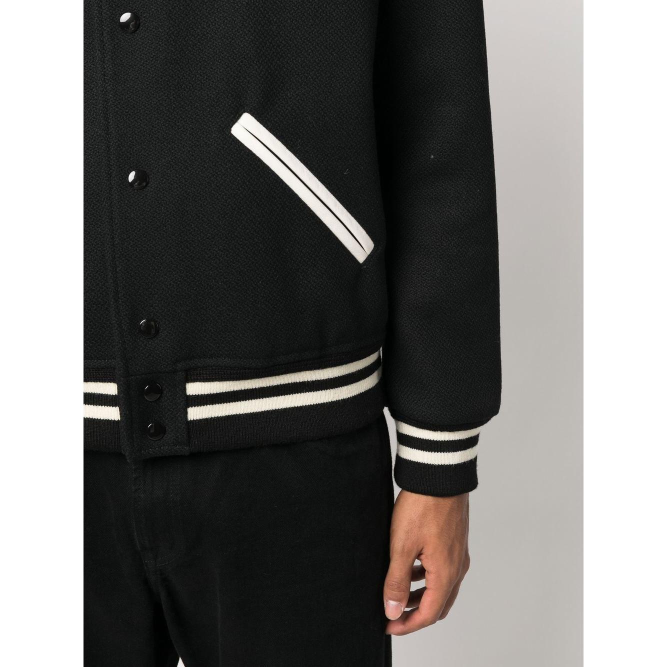 Saint Laurent Coats Black Jackets Saint Laurent Gray