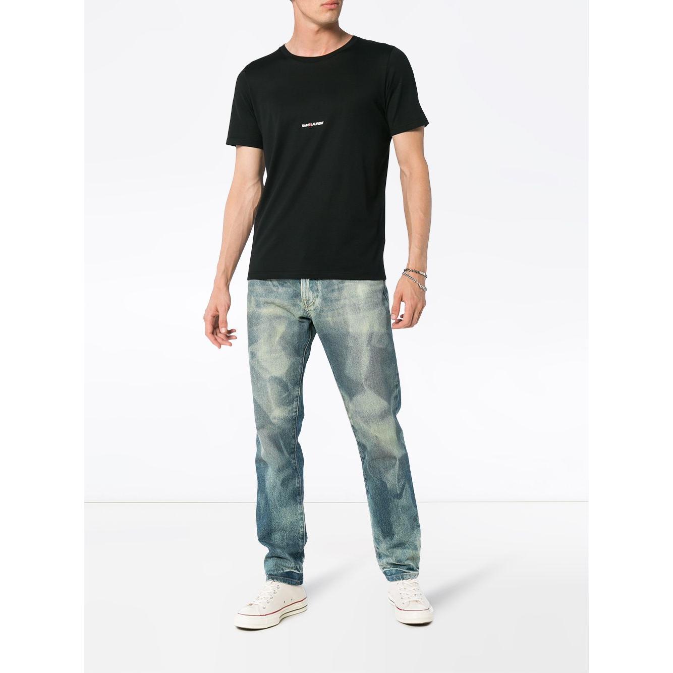 Saint Laurent T-shirts and Polos Black Topwear Saint Laurent Dark Slate Gray