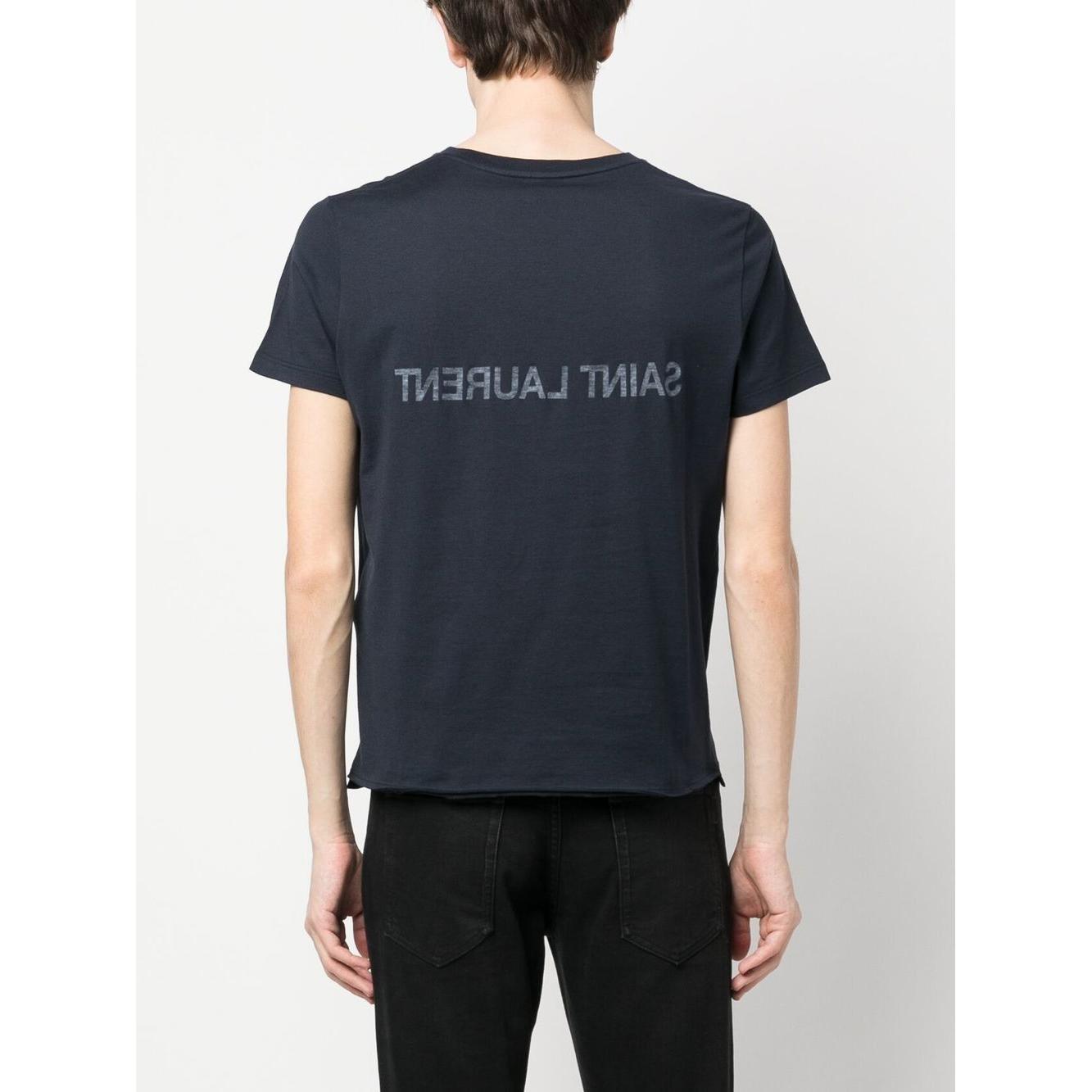 Saint Laurent T-shirts and Polos Blue Topwear Saint Laurent Antique White
