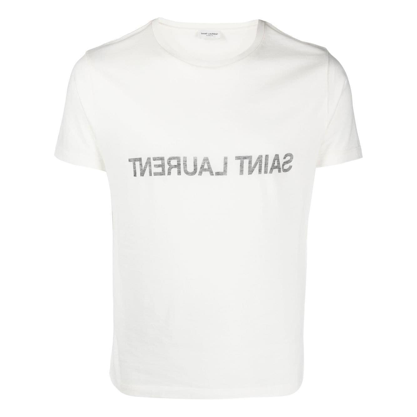 Saint Laurent T-shirts and Polos White Topwear Saint Laurent White Smoke