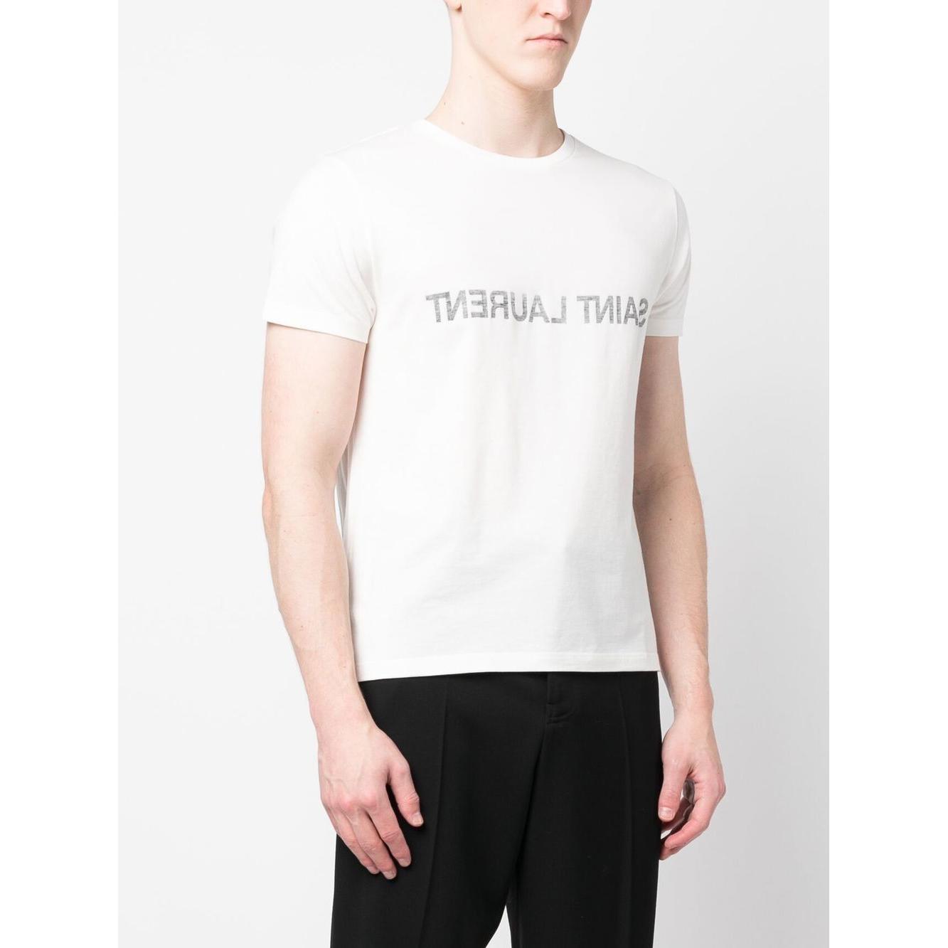 Saint Laurent T-shirts and Polos White Topwear Saint Laurent Beige