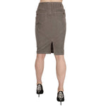 Just Cavalli Gray Corduroy Pencil Straight A-Line Skirt PAN70326-40