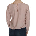 PINK MEMORIES Pink Lace See Through Long Sleeve Blouse TSH3905-42