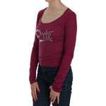 Exte Crystal Embellished Long Sleeve Casual Top TSH3911-38