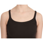 PINK MEMORIES Dark Brown Sleeveless Spaghetti Strap Blouse TSH3926-40
