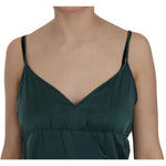 PINK MEMORIES Silk Green Spaghetti Strap Shift Mini Dress TSH3471-42