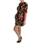 Dolce & Gabbana Floral Pink Lace A-Line Shift Mini Dress DR2085-38