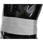 Dolce & Gabbana Gray Patterned Waist Belt Silk Cummerbund BEL60458-50