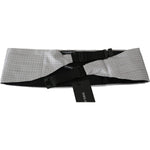 Dolce & Gabbana Gray Patterned Waist Belt Silk Cummerbund BEL60458-50