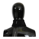 Dolce & Gabbana Black Fur Neck Collar Wrap Lambskin Scarf MS5586
