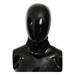 Dolce & Gabbana Black Fur Neck Collar Wrap Lambskin Scarf MS5586