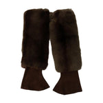 Dolce & Gabbana Brown Elbow Length Finger Less Fur Gloves LB1006-7.5