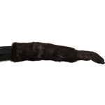 Dolce & Gabbana Brown Elbow Length Mittens Leather Fur Gloves LB1018-7.5
