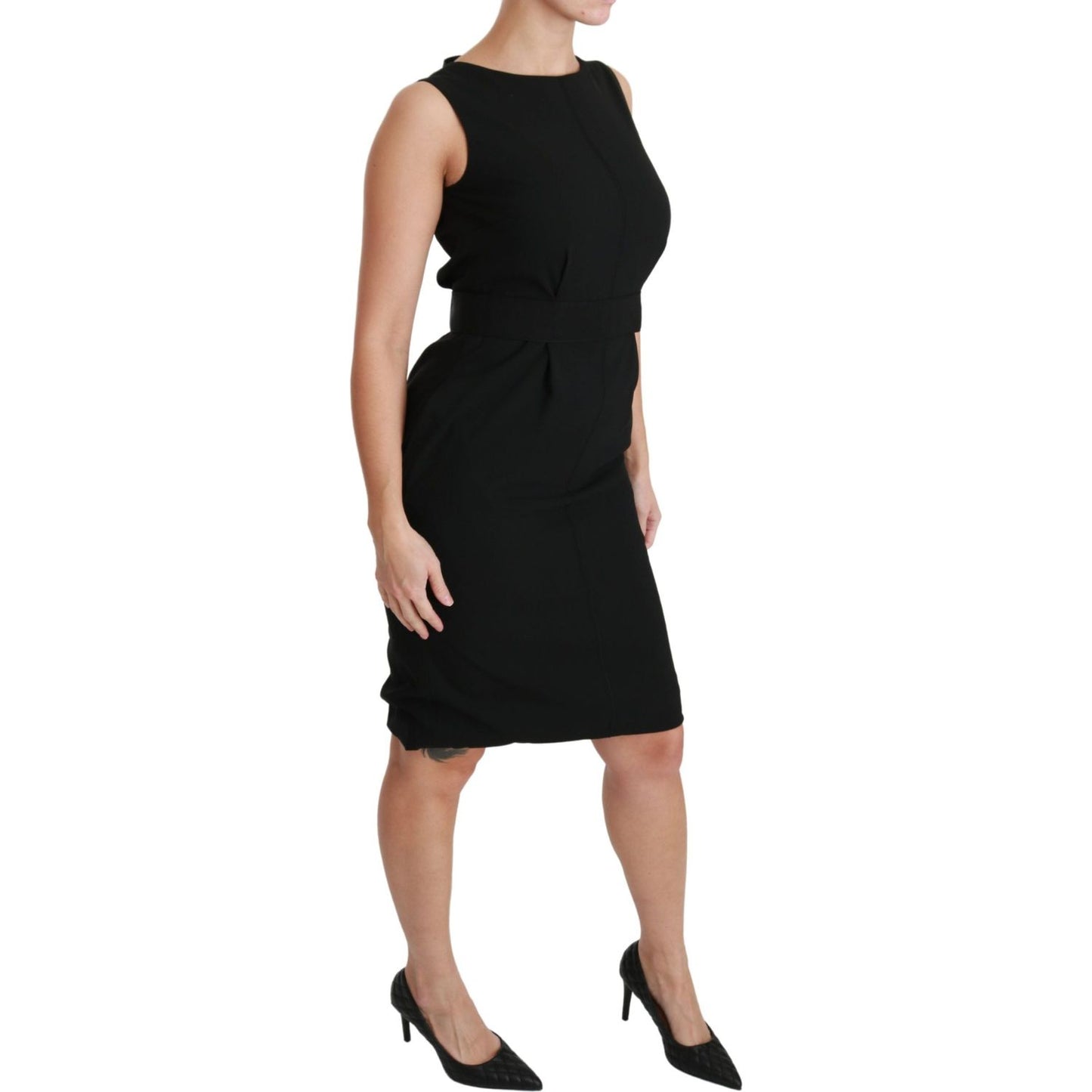 Dolce & Gabbana Black Sheath Stretch Formal Dress