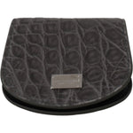 Dolce & Gabbana Gray Exotic Skin Condom Case Holder Pocket Wallet VAS9358