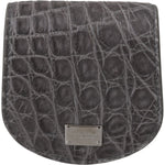 Dolce & Gabbana Gray Exotic Skin Condom Case Holder Pocket Wallet VAS9358