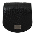 Dolce & Gabbana Black Exotic Skin Pocket Condom Case Holder VAS9359