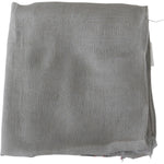 Costume National Gray Fringe Neck Wrap Cotton Scarf MS1525bg-1