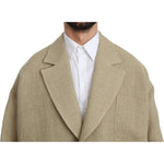 Dolce & Gabbana Beige Jacket Coat 100% Jute Blazer Coat KOS1775-48
