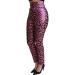 Dolce & Gabbana Multicolor Patterned Cropped High Waist Pants PAN71056-40
