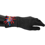 Dolce & Gabbana Gray #DGLovesLondon Embroidered Wool Gloves LB1017BG